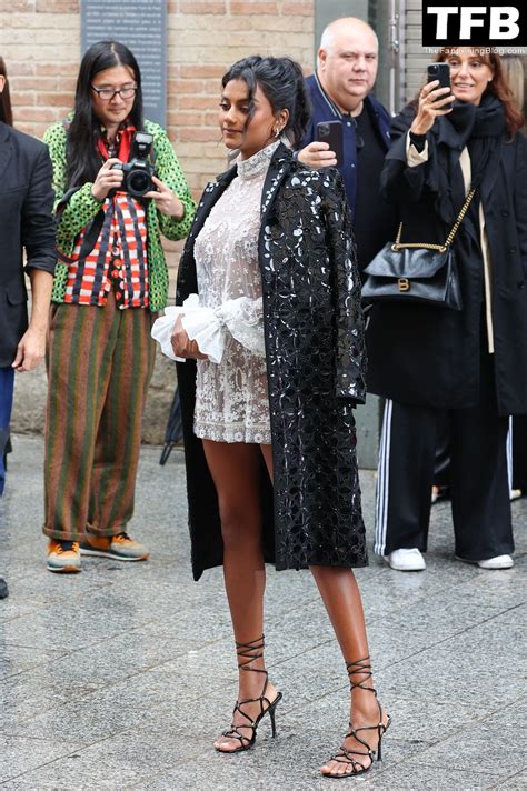 Simone Ashley Looks Hot In A See Through Dress While Attending The Valentino Womenswear Show In