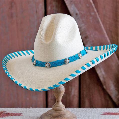 Turquoise Braided Band Gus Hat | Patricia Wolf