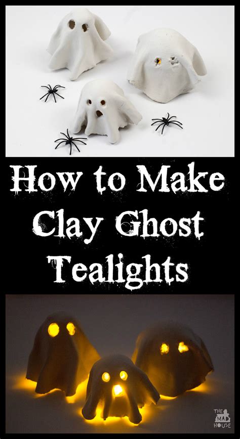 How To Make A Clay Ghost Tealight Spooky DIY Halloween Decor Clay