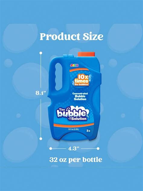 Syncfun 32 Oz Bubble Solution Refills Up To 25 Gallon Big Bubble