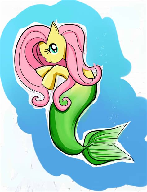 Mermaid Fluttershy By Lady Leliel On Deviantart