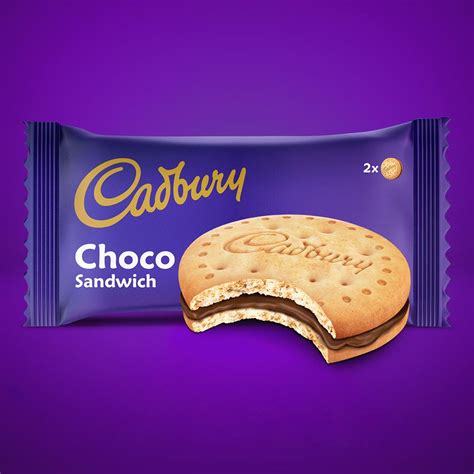 Cadbury Choco Sandwich Μπισκότα με Γέμιση Σοκολάτα