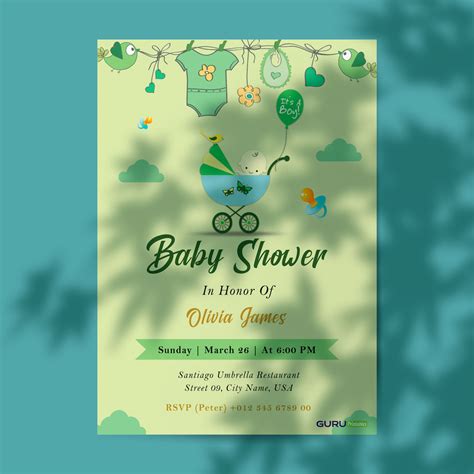 Baby Shower Flyer Templates Guru Printables