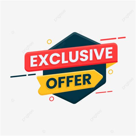 Exclusive Offer Sale Banner Design Vector Transparent Exclusive Offer