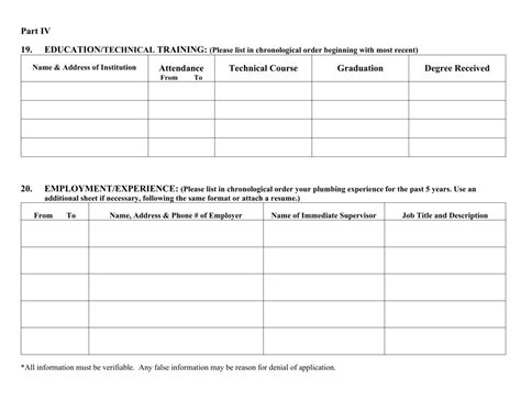 Virgin Islands Plumbing Master Mechanic Exam Application Fill Out