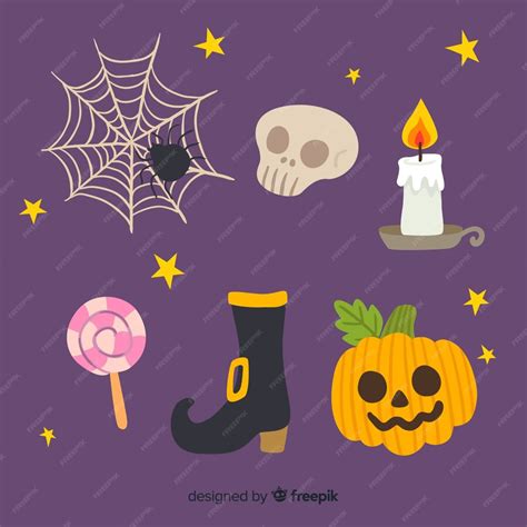 Free Vector Hand Drawn Halloween Spooky Collection