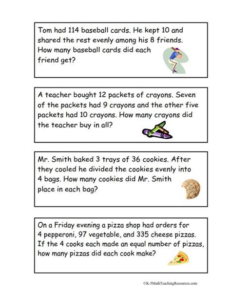 Third Grade Multiplication Word Problems