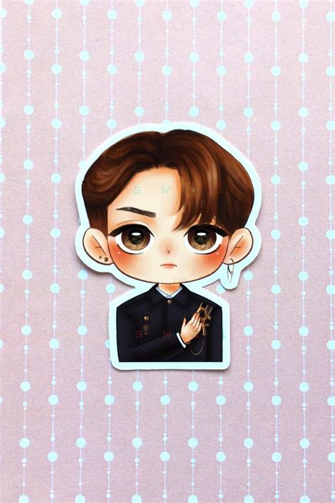 Ateez Yeosang Wonderland Concept Chibi Sticker Kpop In 2021 Chibi