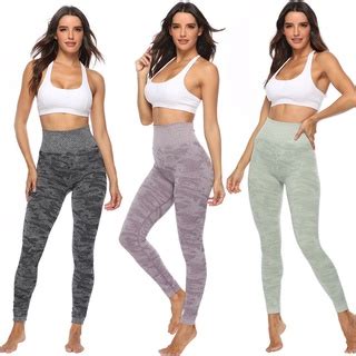 Calças De Ioga Leggings Quadril De Pêssego Calça Fitness Camuflagem