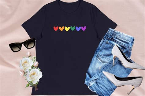 Women Pride T Shirt Rainbow Heart Shirt Gay Mom Shirt Pride Tshirt Gift Lgbtq Proud Parent