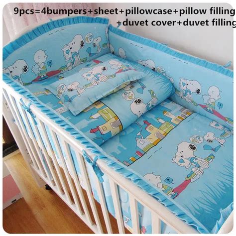 2017! 6/7pcs Cot bedding sets crib bedding sets for newborn baby gift ...