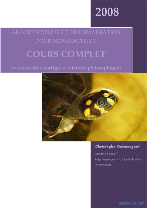 Cours D Algorithmique Et Programmation Pdf