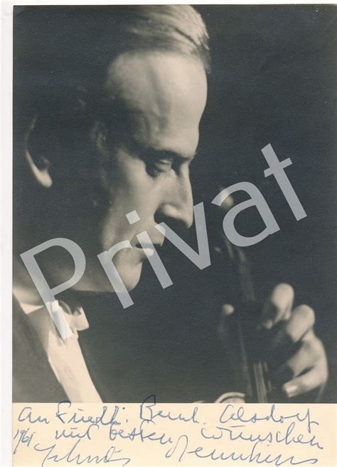 Original Autogramm Autograph Handsigniert Yehudi Menuhin L Ebay