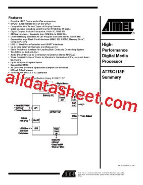 At C Pu Datasheet Pdf Atmel Corporation