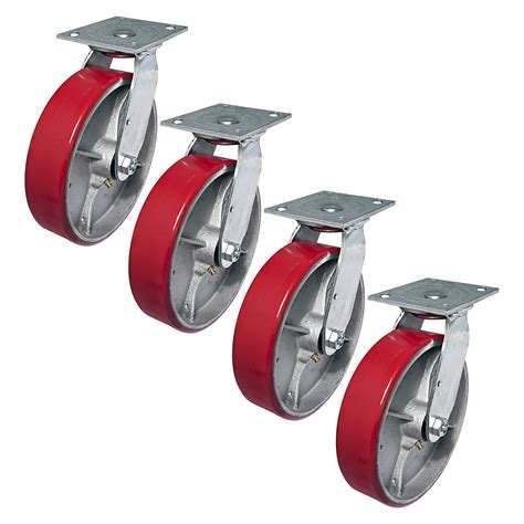 Buy LINCO 8 Heavy Duty Casters Set Of 4 Polyurethane Swivel Casters