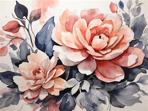 Premium AI Image | Abstract watercolor painted flower