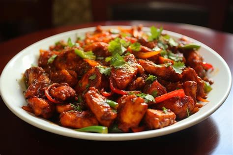 Premium Photo | Indian starter chilli chicken