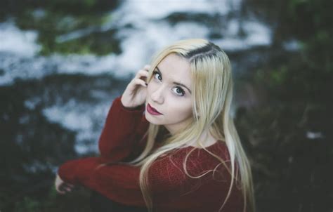 Wallpaper look girl blonde for mobile and desktop section девушки