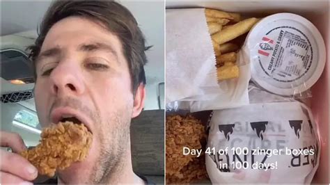 Man Eats A Zinger Box Every Day For 100 Days On Tiktok