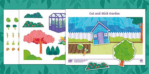 Cut And Stick Garden Activity Teacher Made Twinkl