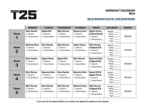 T25 Alpha Workout Schedule Printable EOUA Blog