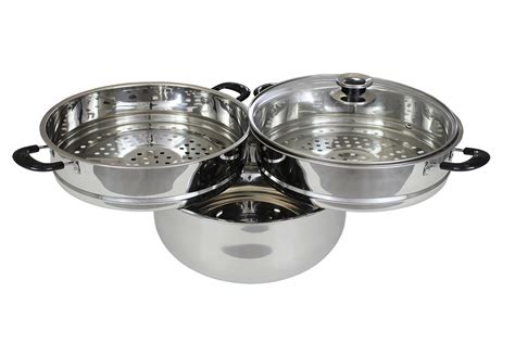 Cm Stainless Steel Tier Steamer Pot Steaming Cookware By Concord