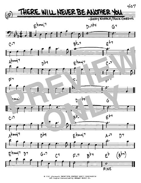 There Will Never Be Another You Sheet Music Direct