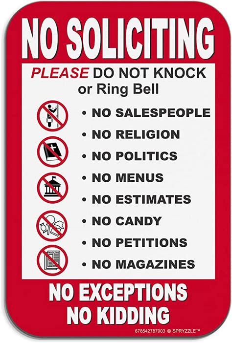 Amazon.com: no soliciting signs for home