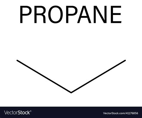 Propane hydrocarbon molecule skeletal formula Vector Image