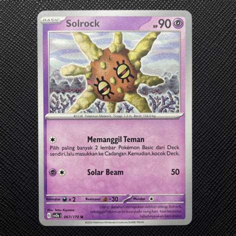 Jual Solrock Sv S Kilau Hitam Kartu Pokemon Indonesia Tcg Card Kota