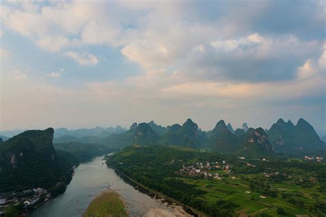 Yangshuo Aerial View Karst Formations Li River Photograph by Pius Lee - Fine Art America