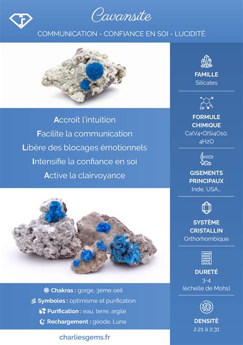 Cavansite en Lithothérapie Caractéristiques Propriétés et Vertus