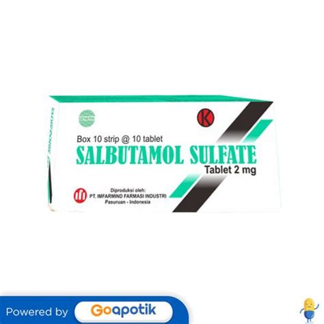 Jual Salbutamol Imfarmid 2 Mg Box 100 Tablet Shopee Indonesia