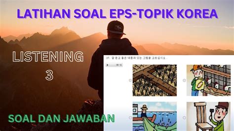 Video Latihan Soal Eps Topik Korea Listening 3 Sonsaengnim546 YouTube