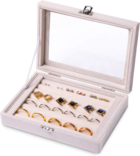 Amazon Frebeauty Rings Earring Organizer Tray With Clear Lid