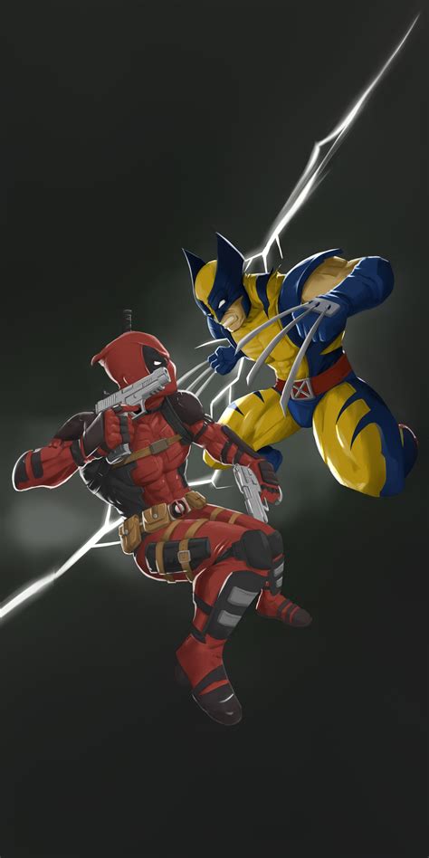 1080x2160 Deadpool Vs Wolverine Fanart One Plus 5T,Honor 7x,Honor view ...