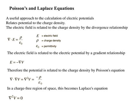 Ppt Poissons And Laplace Equations Powerpoint Presentation Free