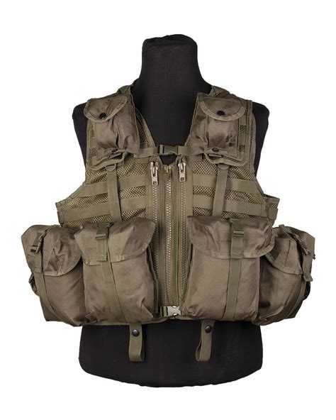 Mil Tec Weste Tactical Modulares System Mit 8 Taschen Oliv Mil Tec