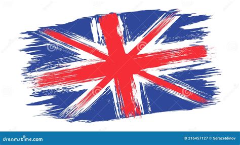 Vintage British Flag Illustration. Vector UK Flag On Grunge Texture ...