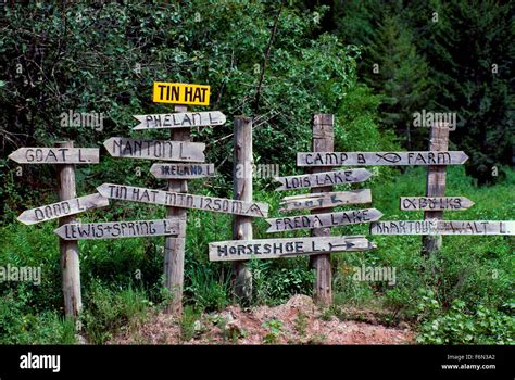 Direction Signs along Hiking Trails near Powell River on the Sunshine ...