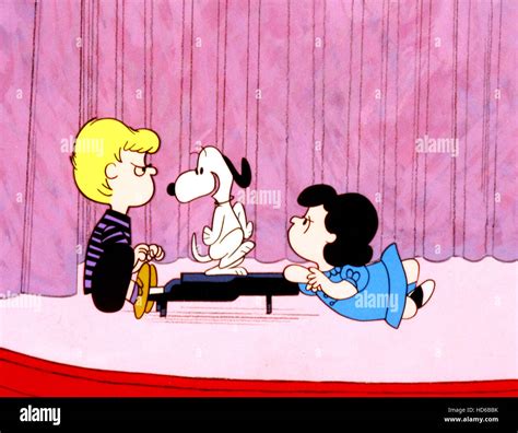 Charlie Brown Christmas Schroeder Snoopy Lucy Van Pelt 1965 Stock