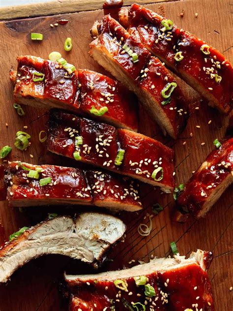 Sticky Hoisin Oven Baked Ribs - Spoon Fork Bacon