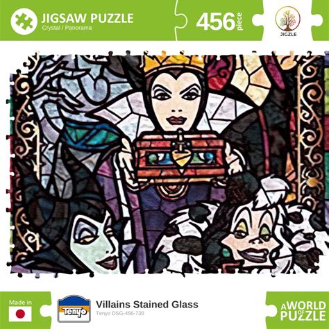 Jual Tenyo Dsg 456 730 Disney Villains Stained Glass Jigsaw Puzzle