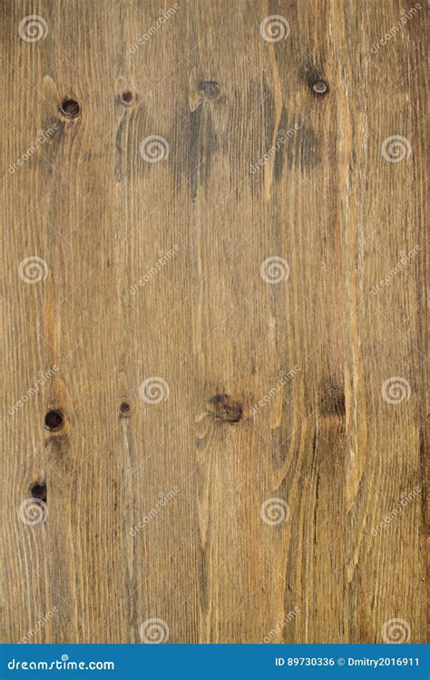 Cracked Weathered Brown Painted Wooden Board Texture Stock Photo