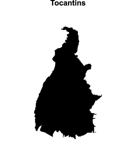 Tocantins State Blank Outline Map 45797613 Vector Art At Vecteezy