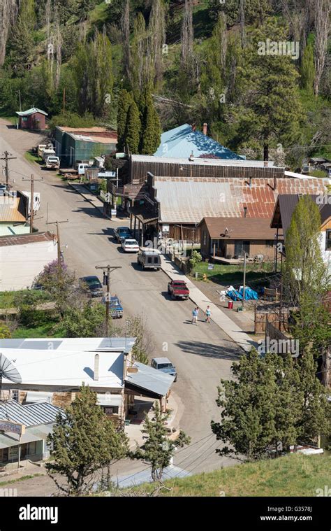 Downtown Mitchell Oregon Stock Photo Alamy