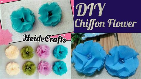 Hairclip Ideas How To Make Chiffon Flower Tutorial 4 YouTube