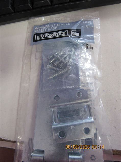 Everbilt 6 Zinc Plated Adjustable Staple Safety Hasp 240168 EBay