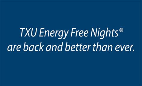 TXU Energy Free Nights Evolving to Give Consumers Even More Choice