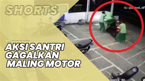 Viral Video Aksi Heroik 4 Santri Gagalkan Maling Motor Kejar Pelaku